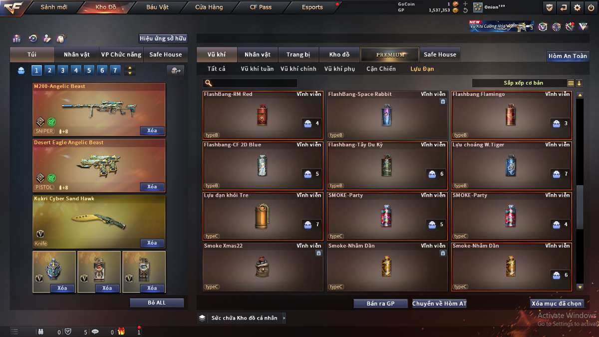shop acc cf uy tin gia re